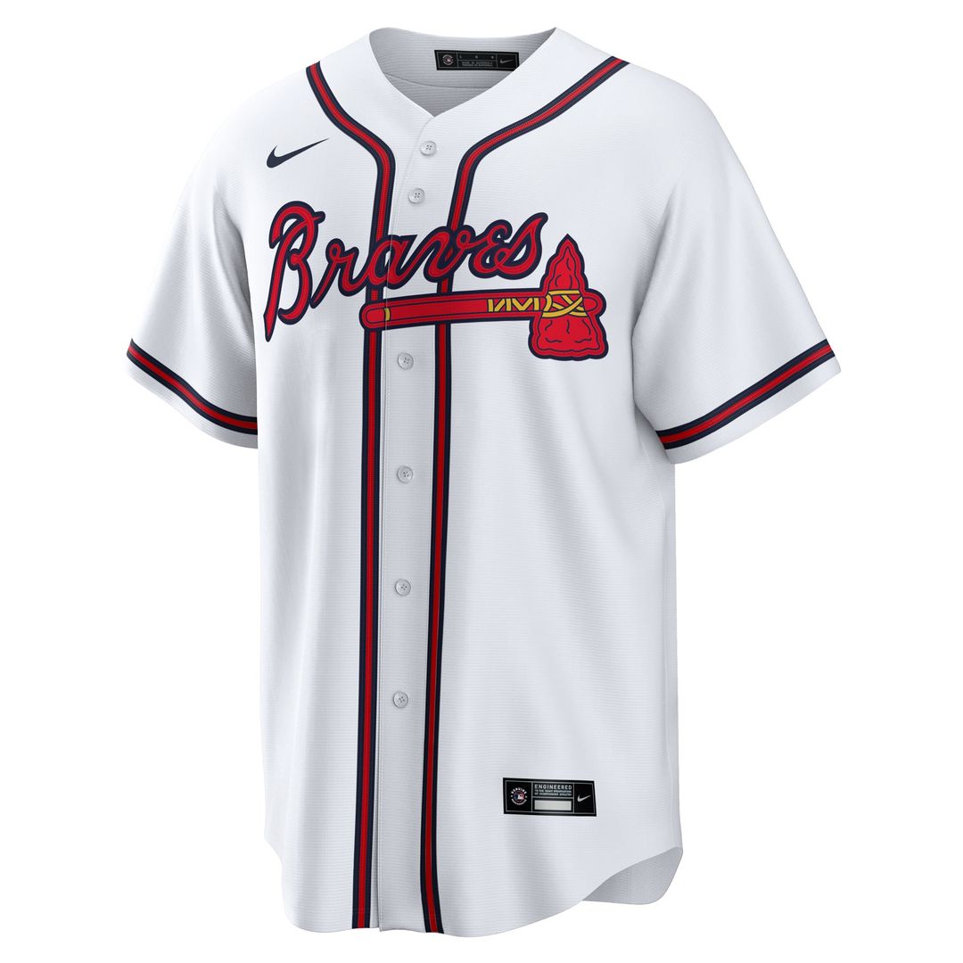 Atlanta Braves Nike White #1 Groom Home Replica Jersey