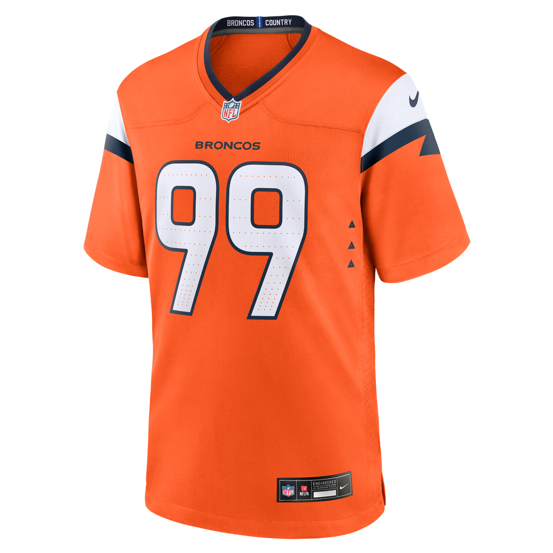 Zach Allen Denver Broncos Game Jersey - Orange