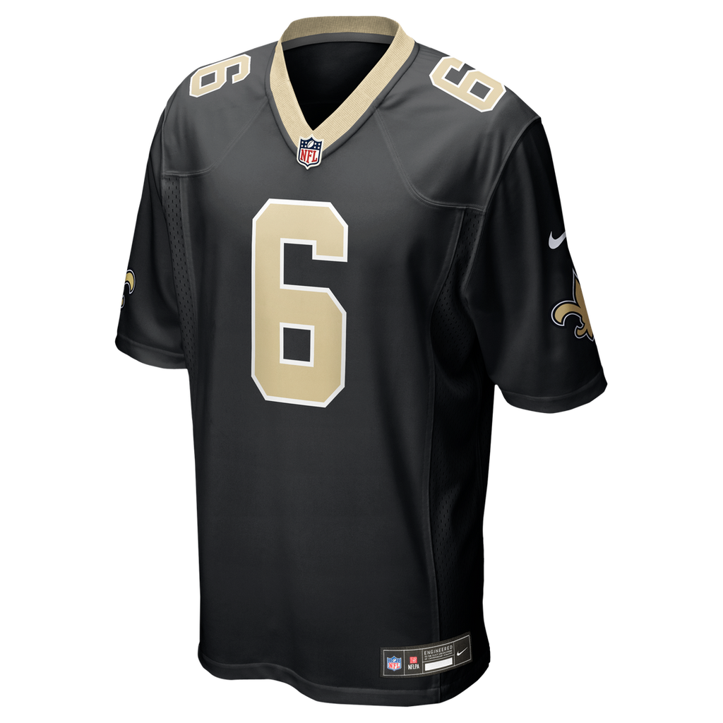 Tyler Shough New Orleans Saints Game Jersey - Black