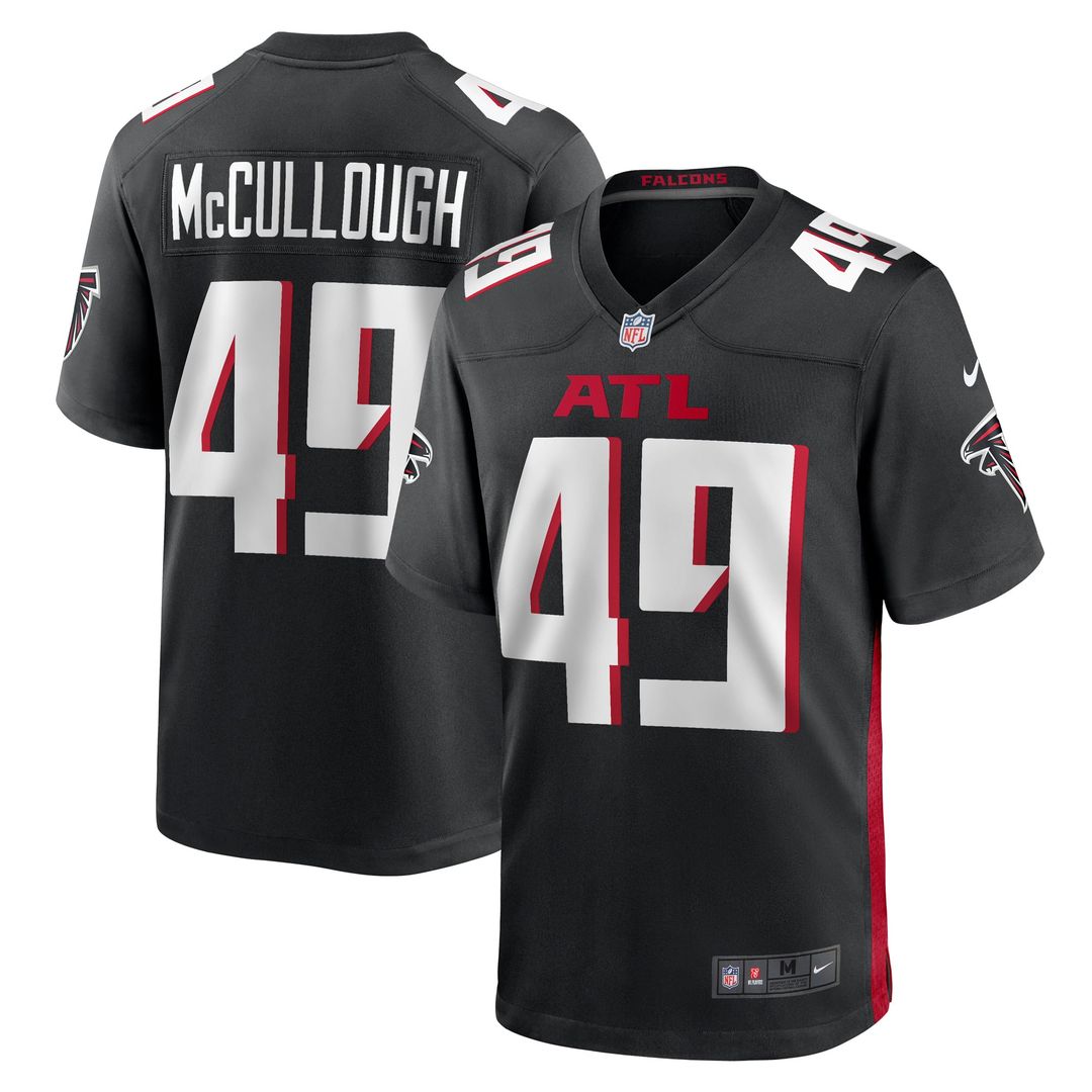 Liam McCullough Atlanta Falcons Game Jersey - Black