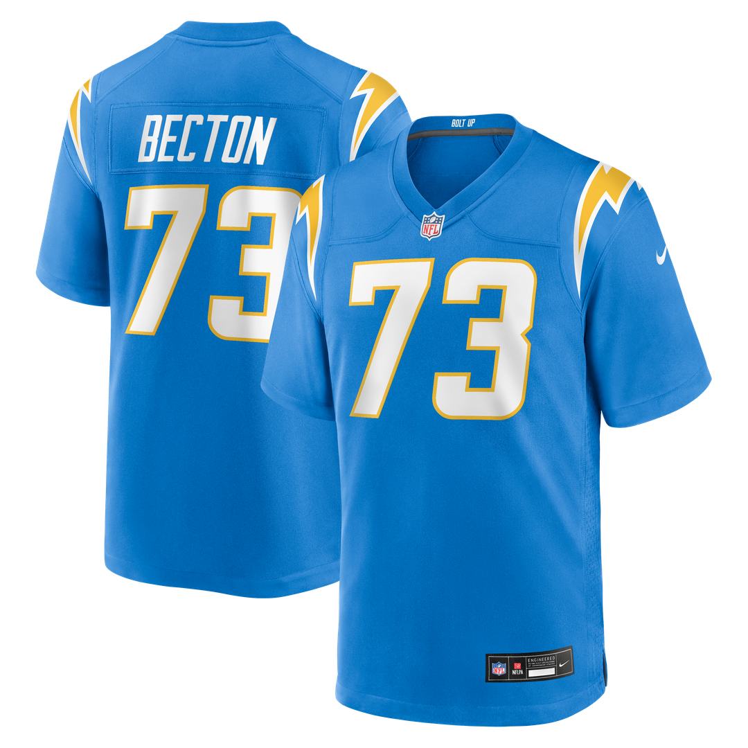 Mekhi Becton Los Angeles Chargers Game Jersey - Powder Blue
