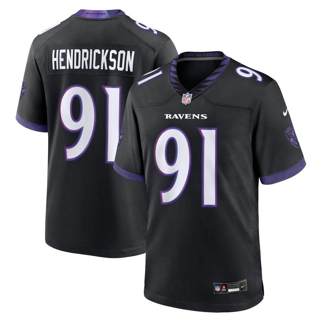 Trey Hendrickson Baltimore Ravens Alternate Game Jersey - Black