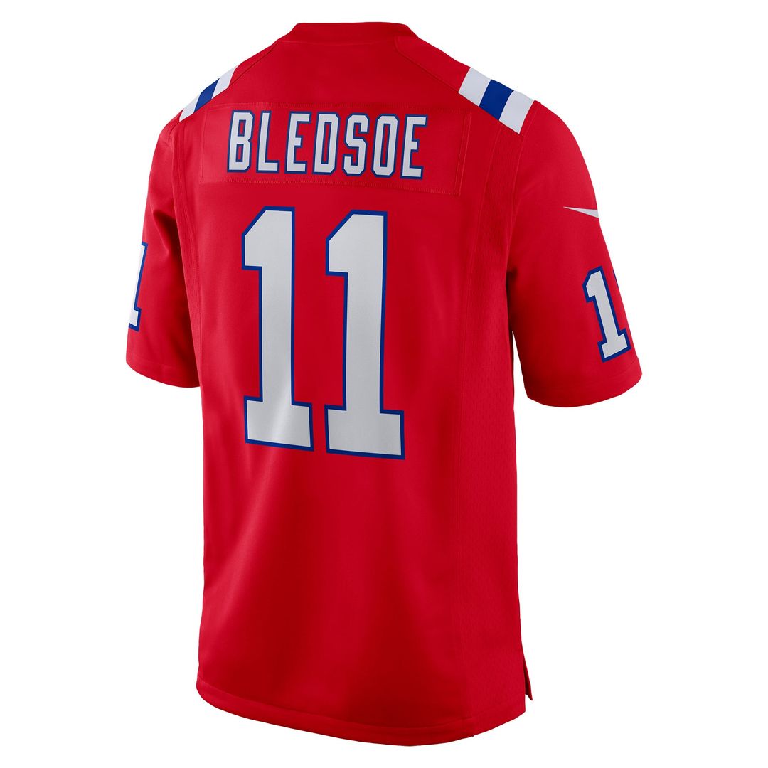 Drew Bledsoe New England Patriots Alternate Game Jersey - Red