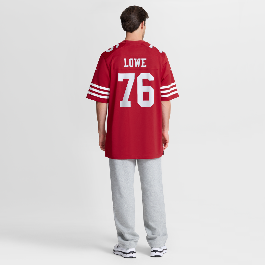 Vederian Lowe San Francisco 49ers Game Jersey - Scarlet