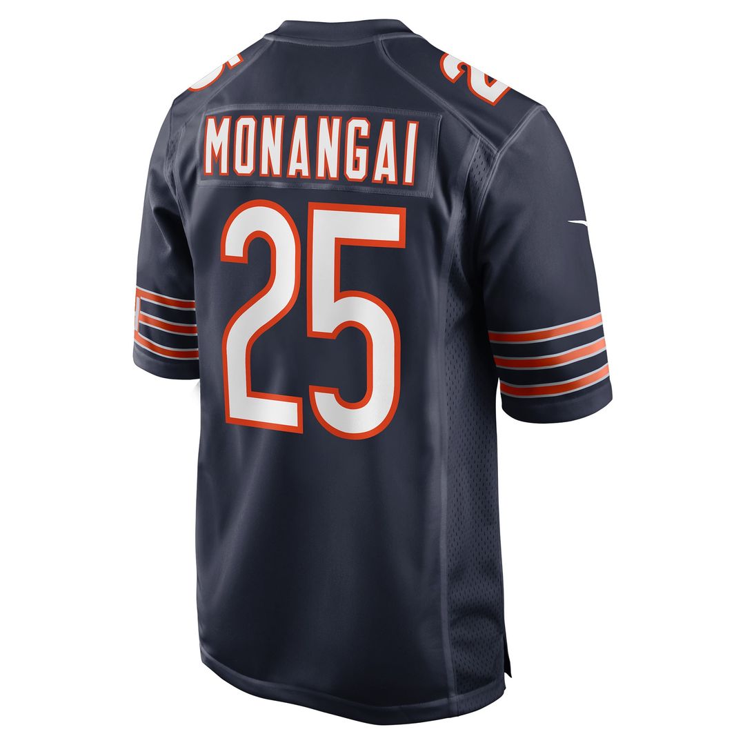 Kyle Monangai Chicago Bears Game Jersey - Navy