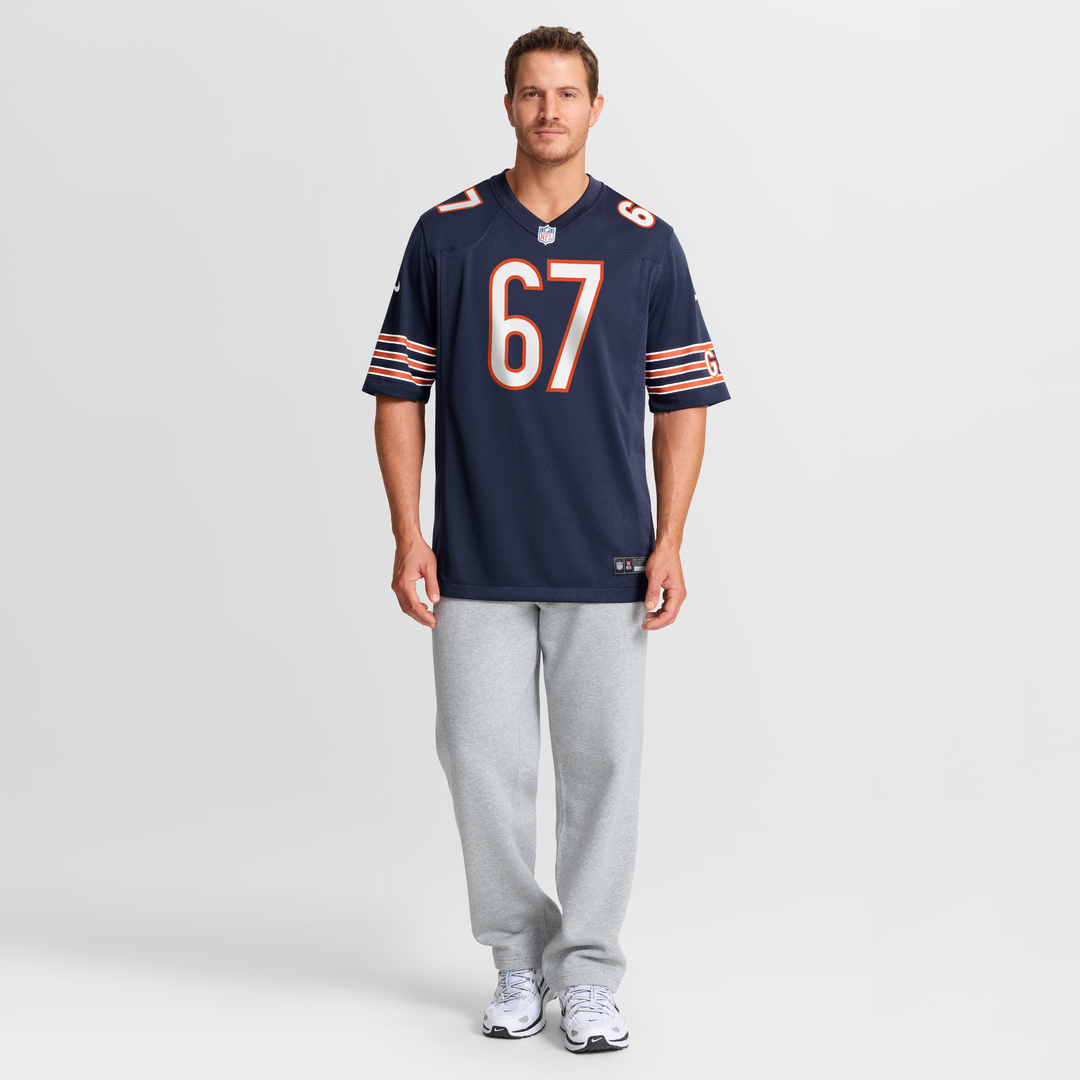 Garrett Bradbury Chicago Bears Game Jersey - Navy