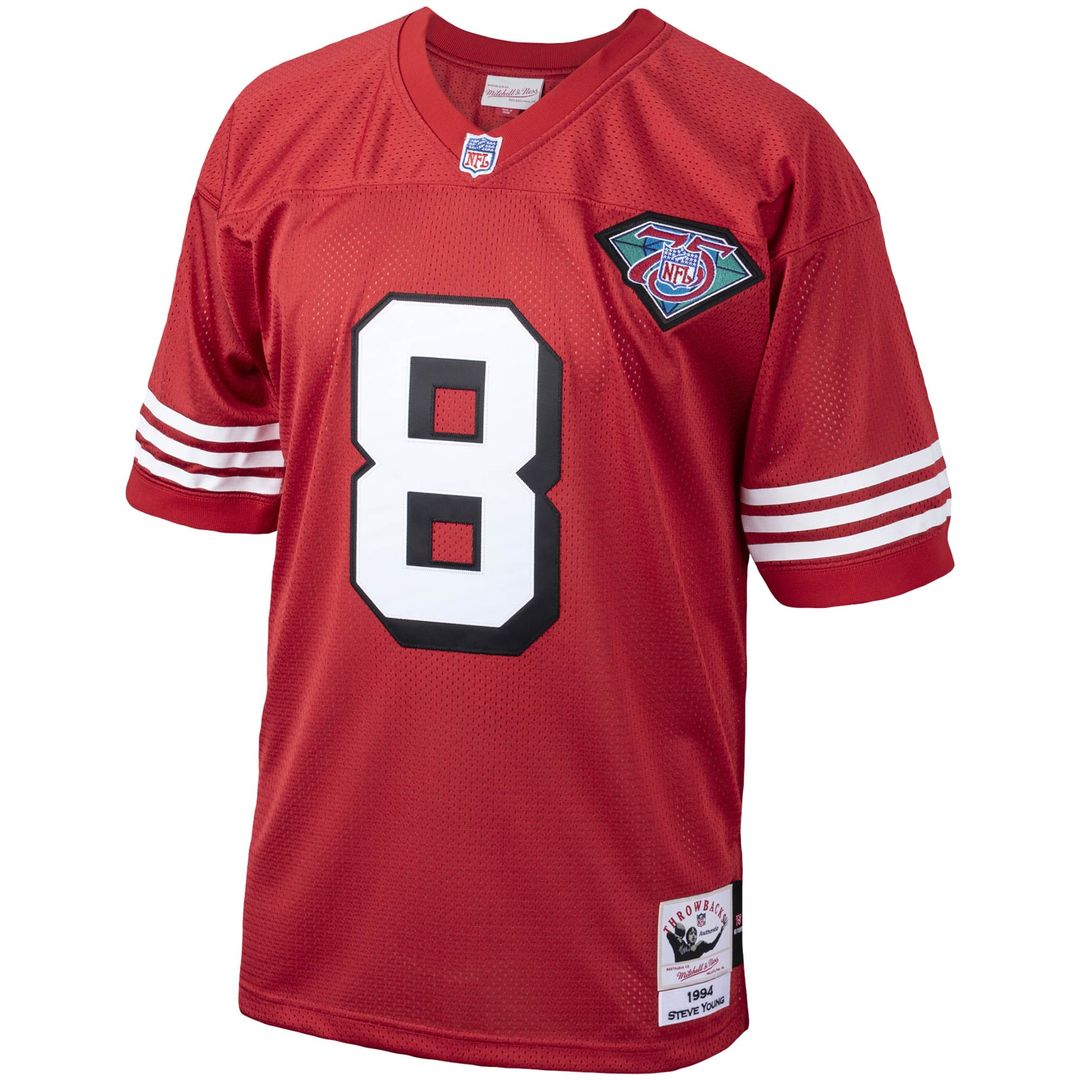 Steve Young San Francisco 49ers 1994 Authentic Throwback Jersey - Scarlet