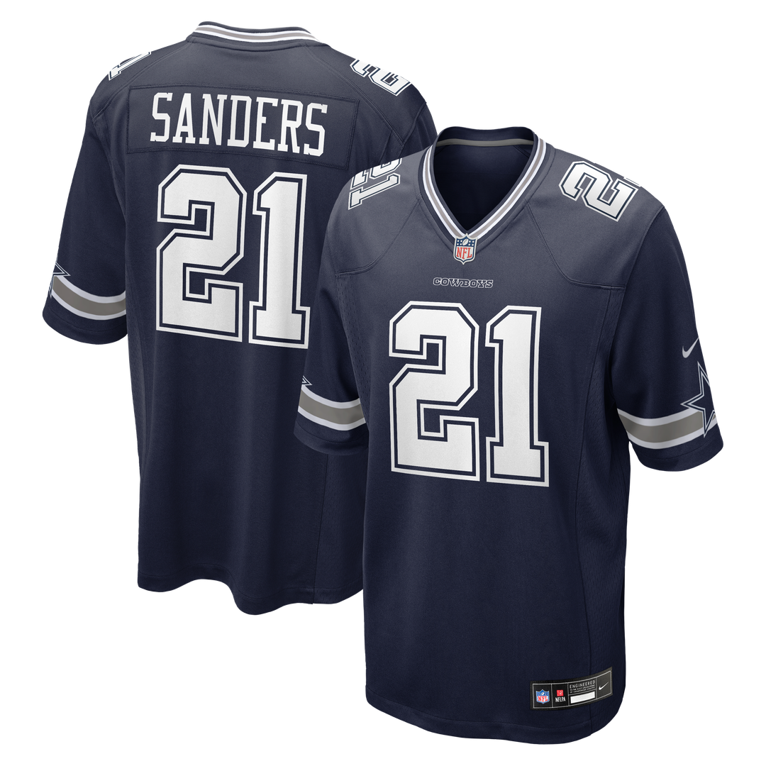 Deion Sanders Dallas Cowboys Game Jersey - Navy