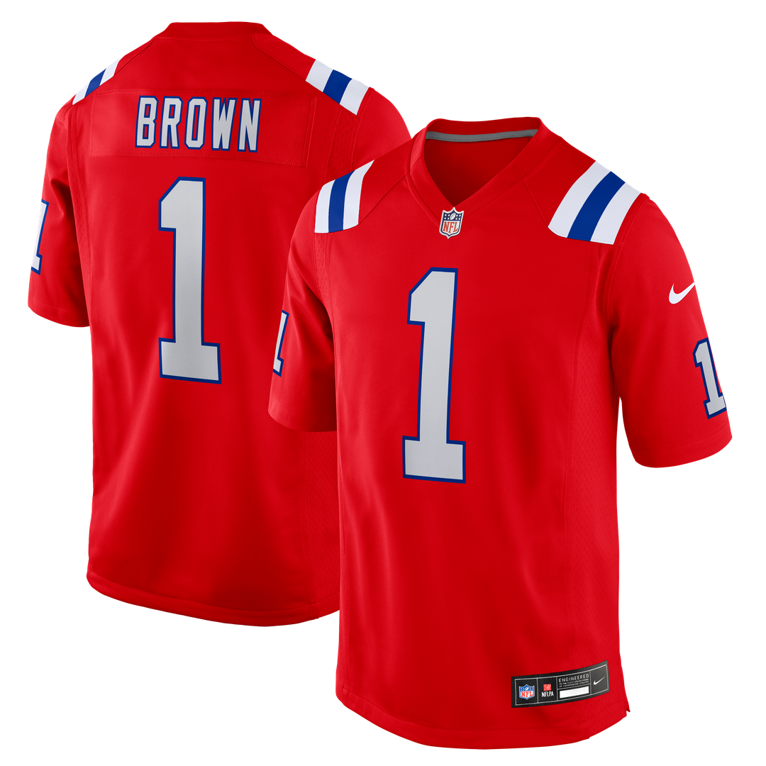 A.J. Brown New England Patriots Game Jersey - Navy
