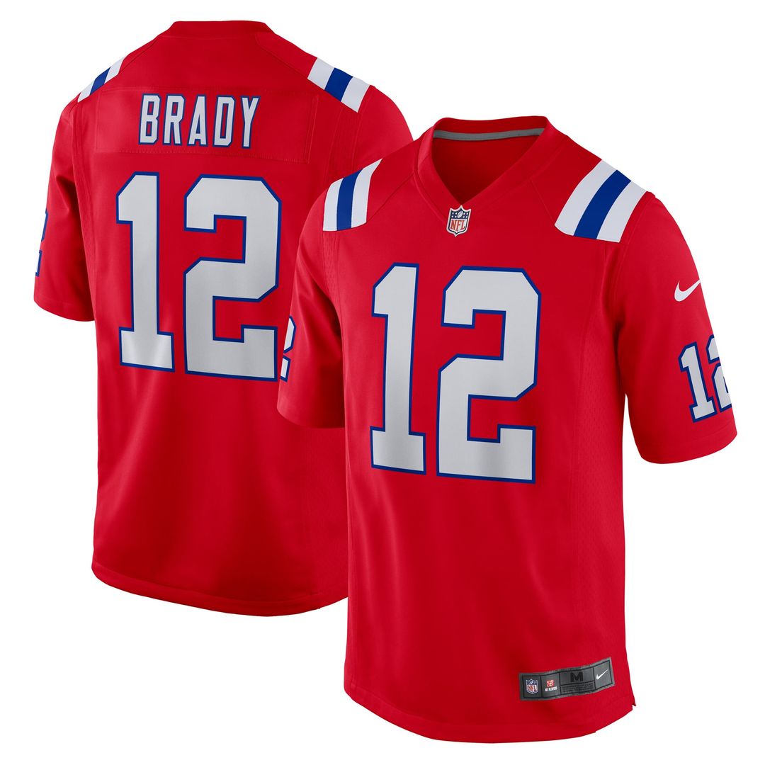 Tom Brady New England Patriots Alternate Game Jersey - Red