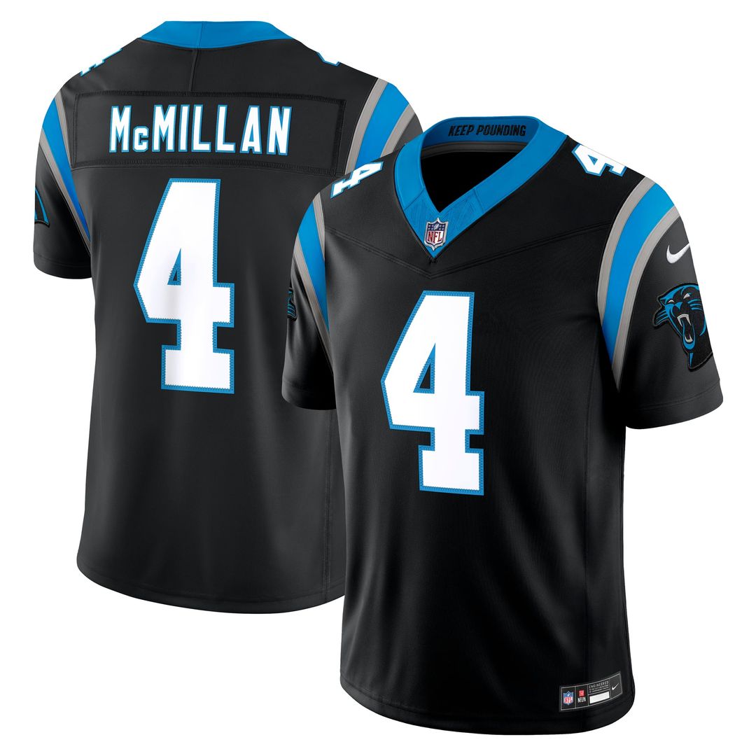 Tetairoa McMillan Carolina Panthers Vapor F.U.S.E. Stitched Limited Jersey - Black