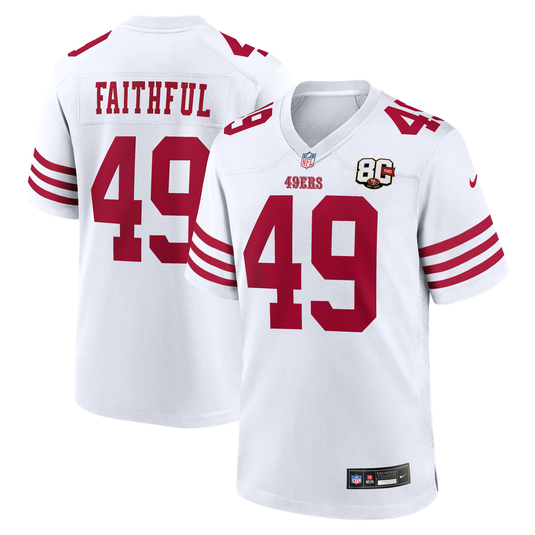 The Faithful San Francisco 49ers 80th Anniversary Game Jersey - Scarlet