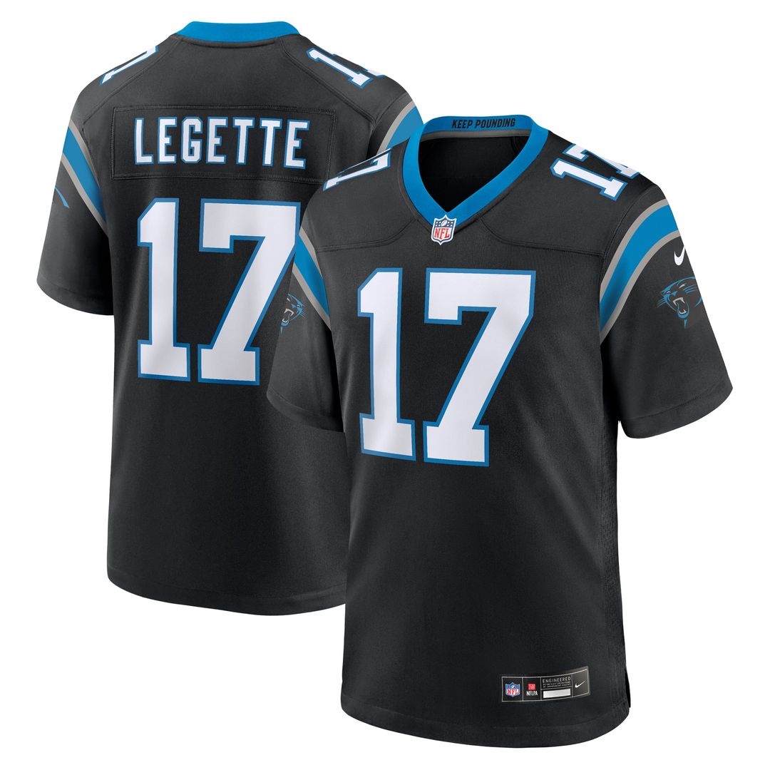 Xavier Legette Carolina Panthers Game Jersey - Black