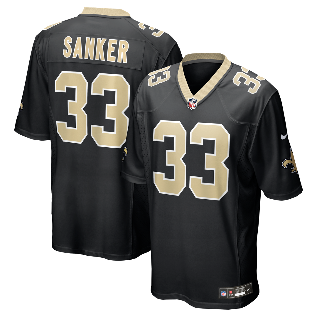 Jonas Sanker New Orleans Saints Game Jersey - Black