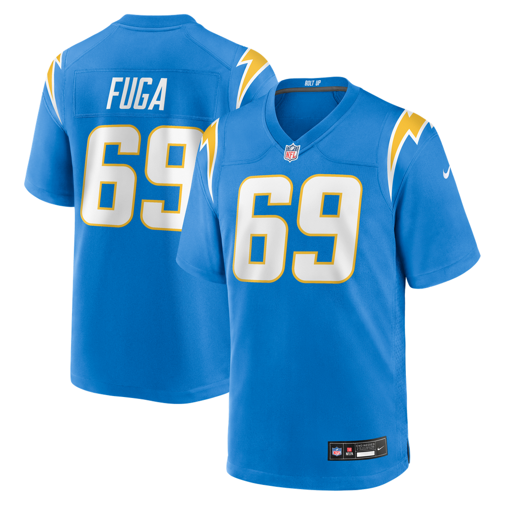 Josh Fuga Los Angeles Chargers Game Jersey - Powder Blue