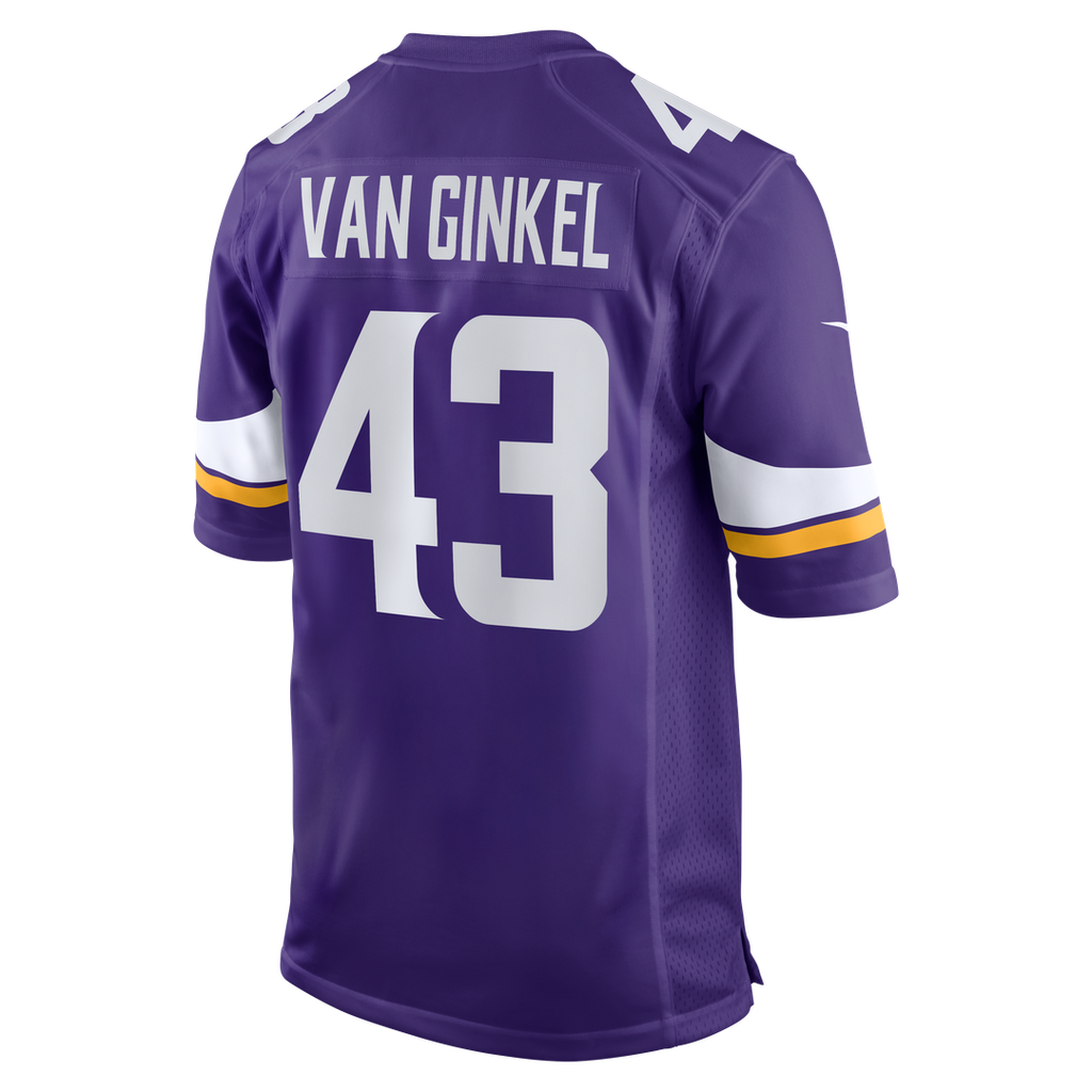 Andrew Van Ginkel Minnesota Vikings Game Jersey - Purple