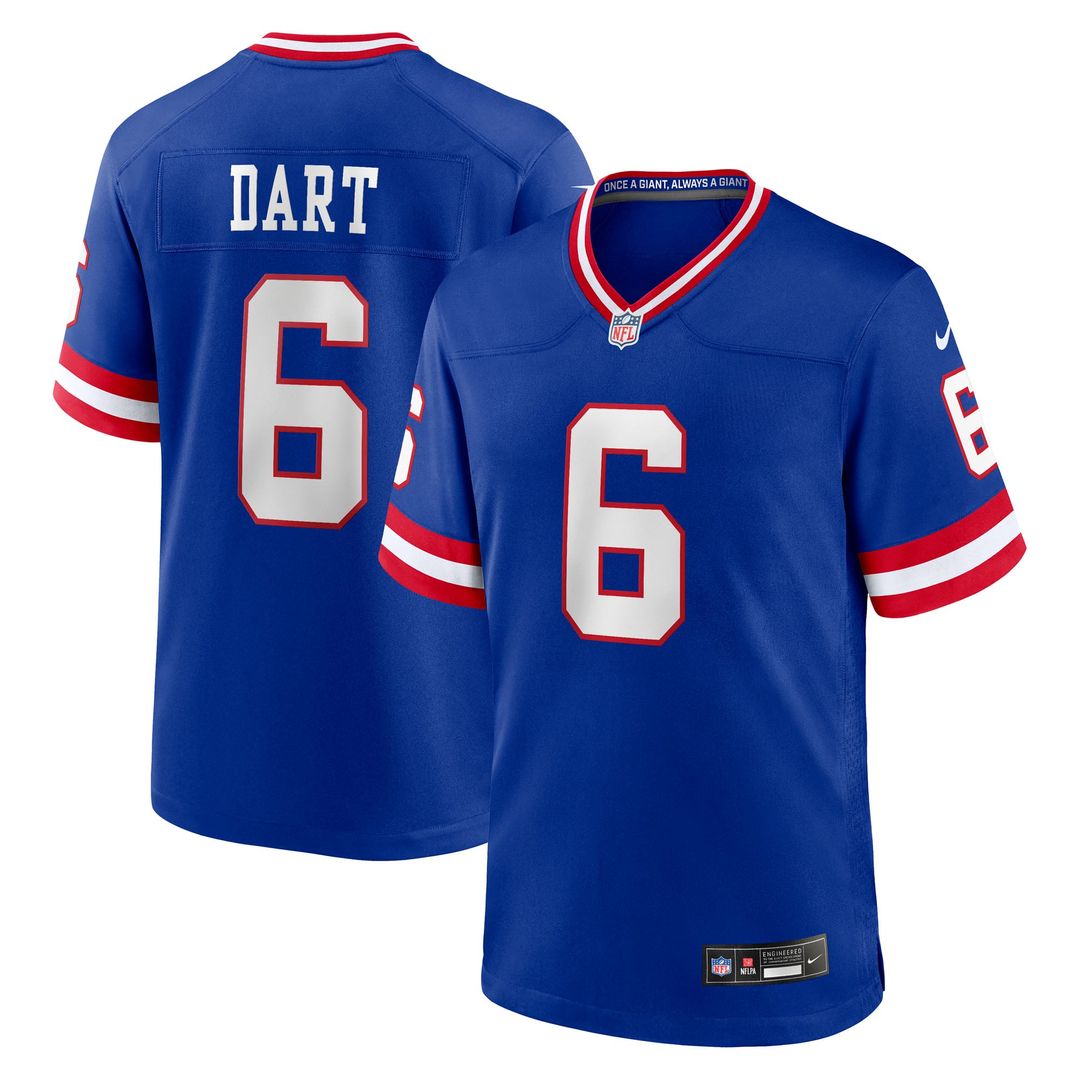Jaxson Dart New York Giants Alternate 2 Classic Game Jersey - Royal Blue