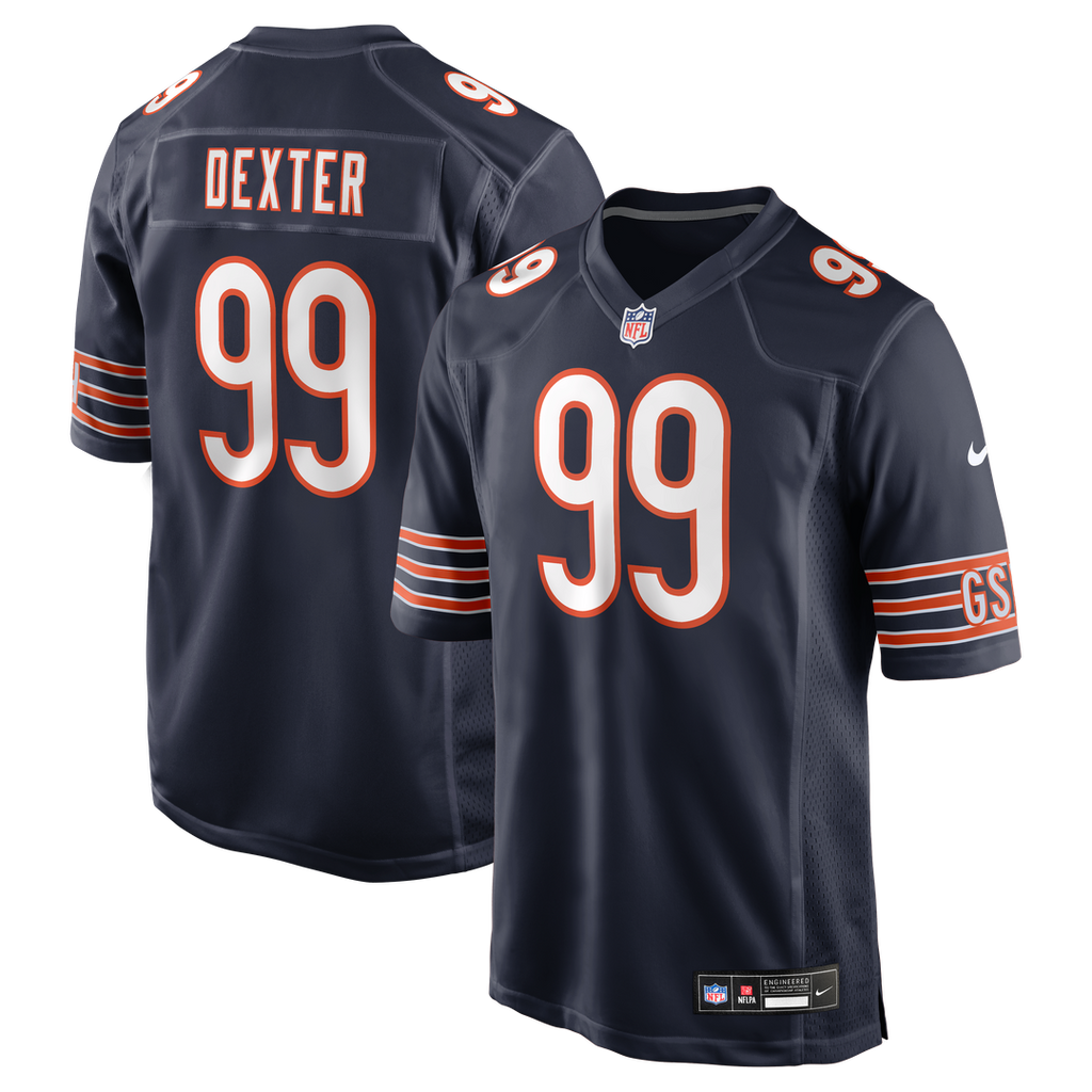 Gervon Dexter Sr Chicago Bears Game Jersey - Navy