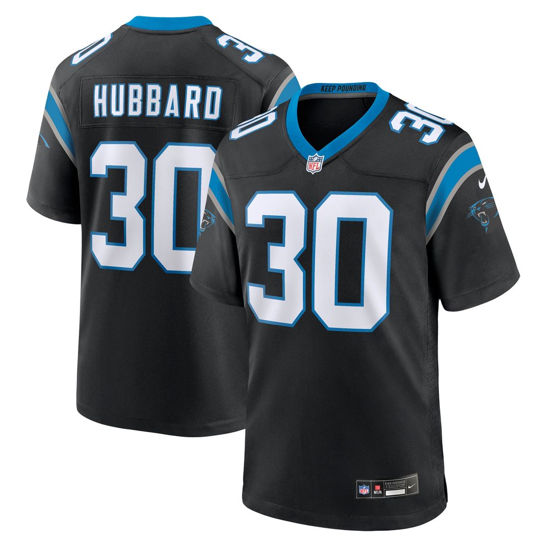Chuba Hubbard Carolina Panthers Game Jersey - Black