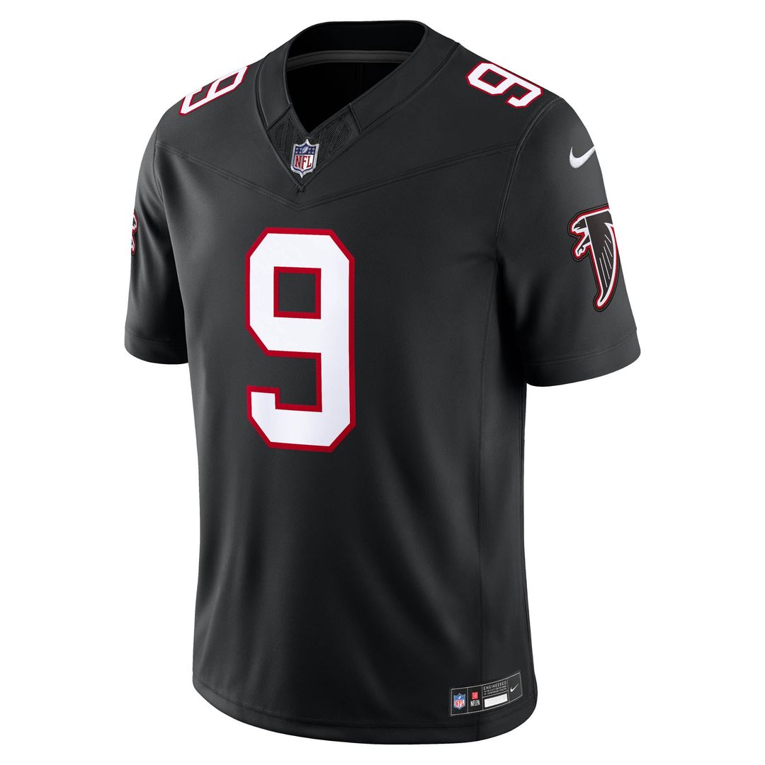 Michael Penix Jr. Atlanta Falcons Alternate Throwback Vapor F.U.S.E. Stitched Limited Jersey - Black
