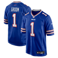 Number 1 Groom Buffalo Bills Game Jersey - Royal Blue