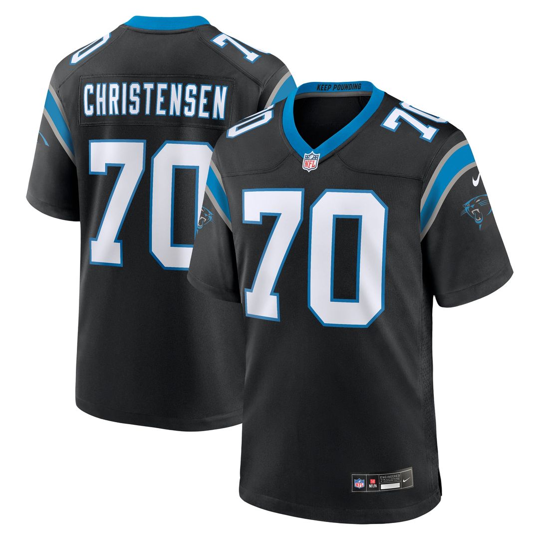 Brady Christensen Carolina Panthers Game Jersey - Black
