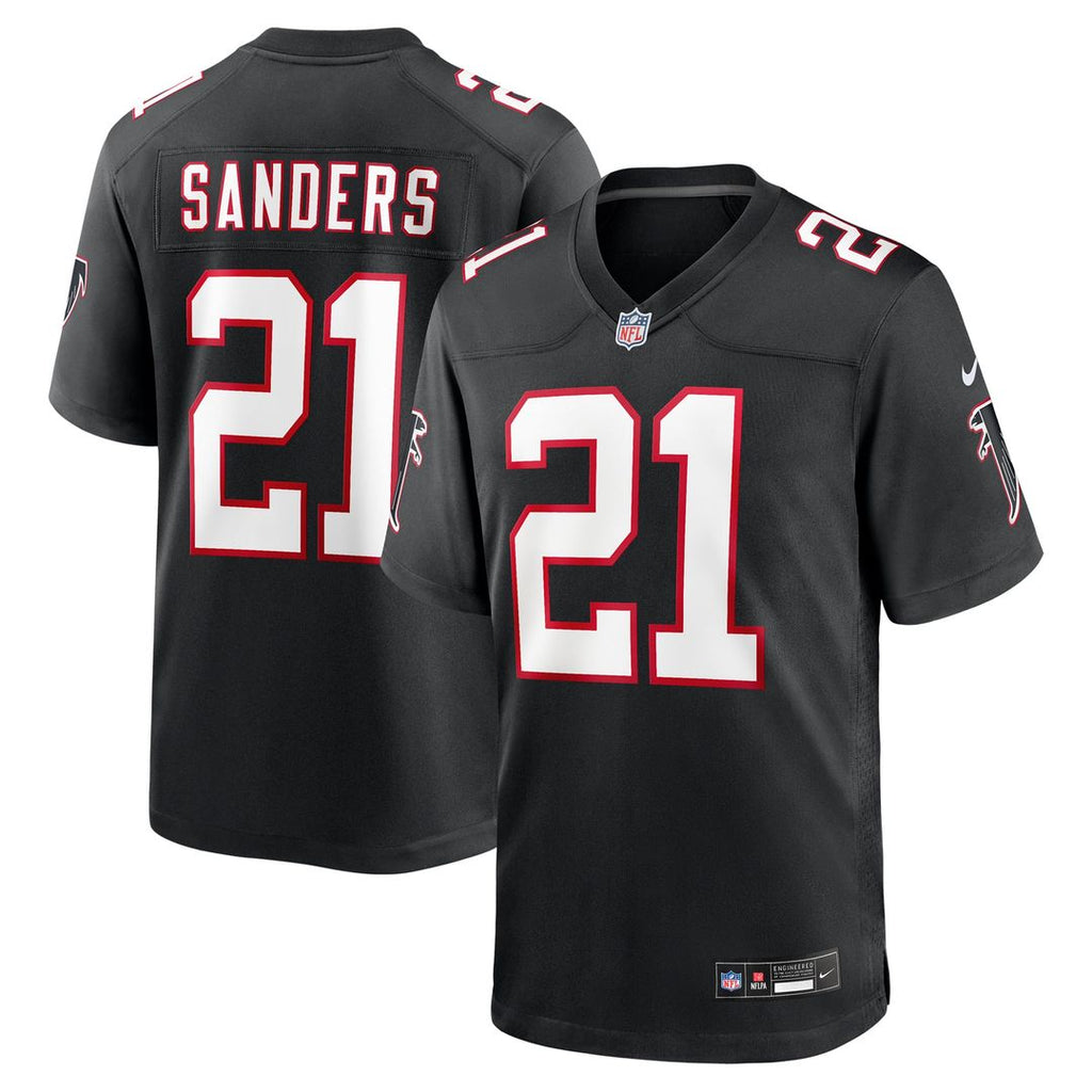 Deion Sanders Atlanta Falcons Alternate Game Jersey - Black