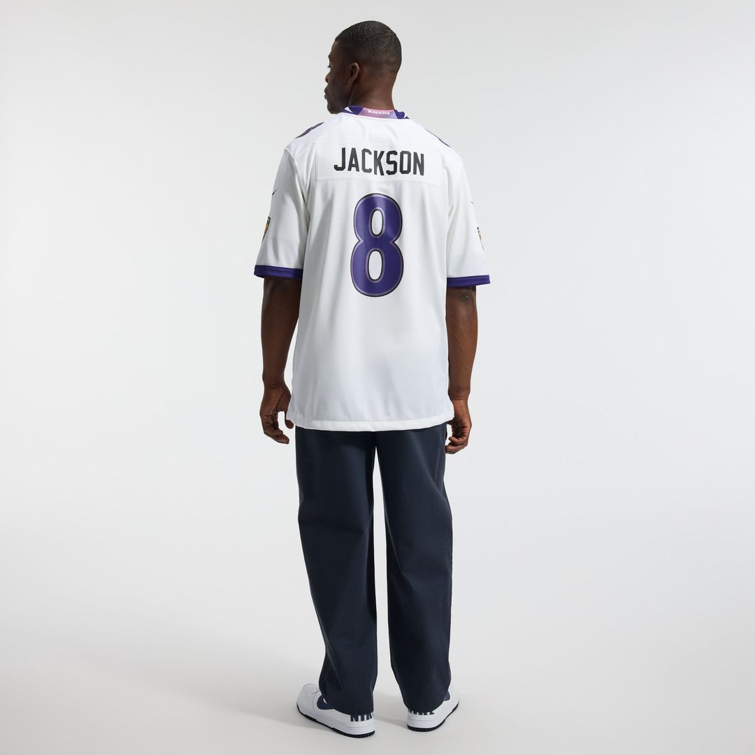 Lamar Jackson Baltimore Ravens Game Jersey - White