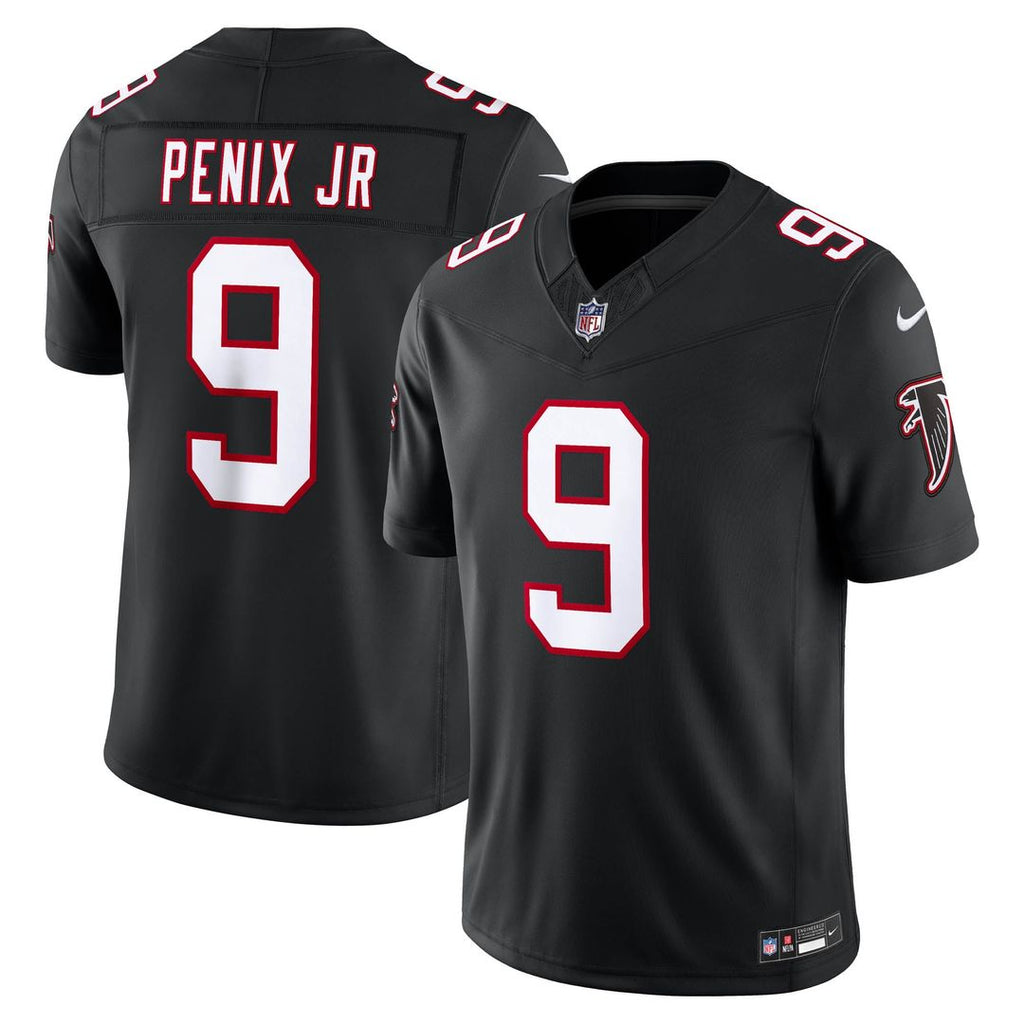 Michael Penix Jr. Atlanta Falcons Alternate Throwback Vapor F.U.S.E. Stitched Limited Jersey - Black