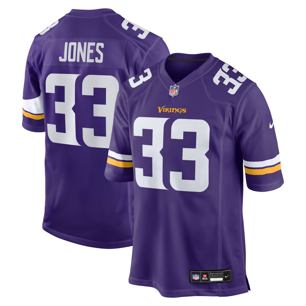 Aaron Jones Minnesota Vikings Game Jersey - Purple