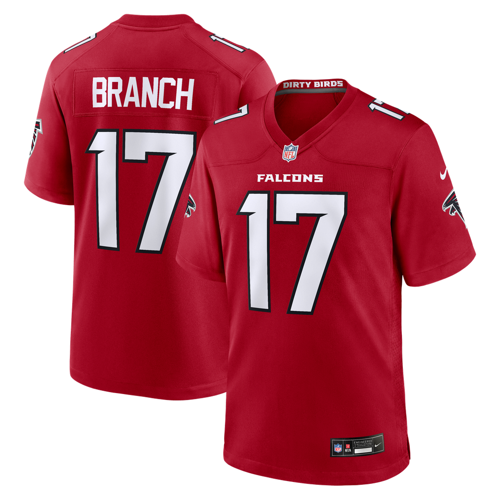 Zachariah Branch Atlanta Falcons Game Jersey - Red