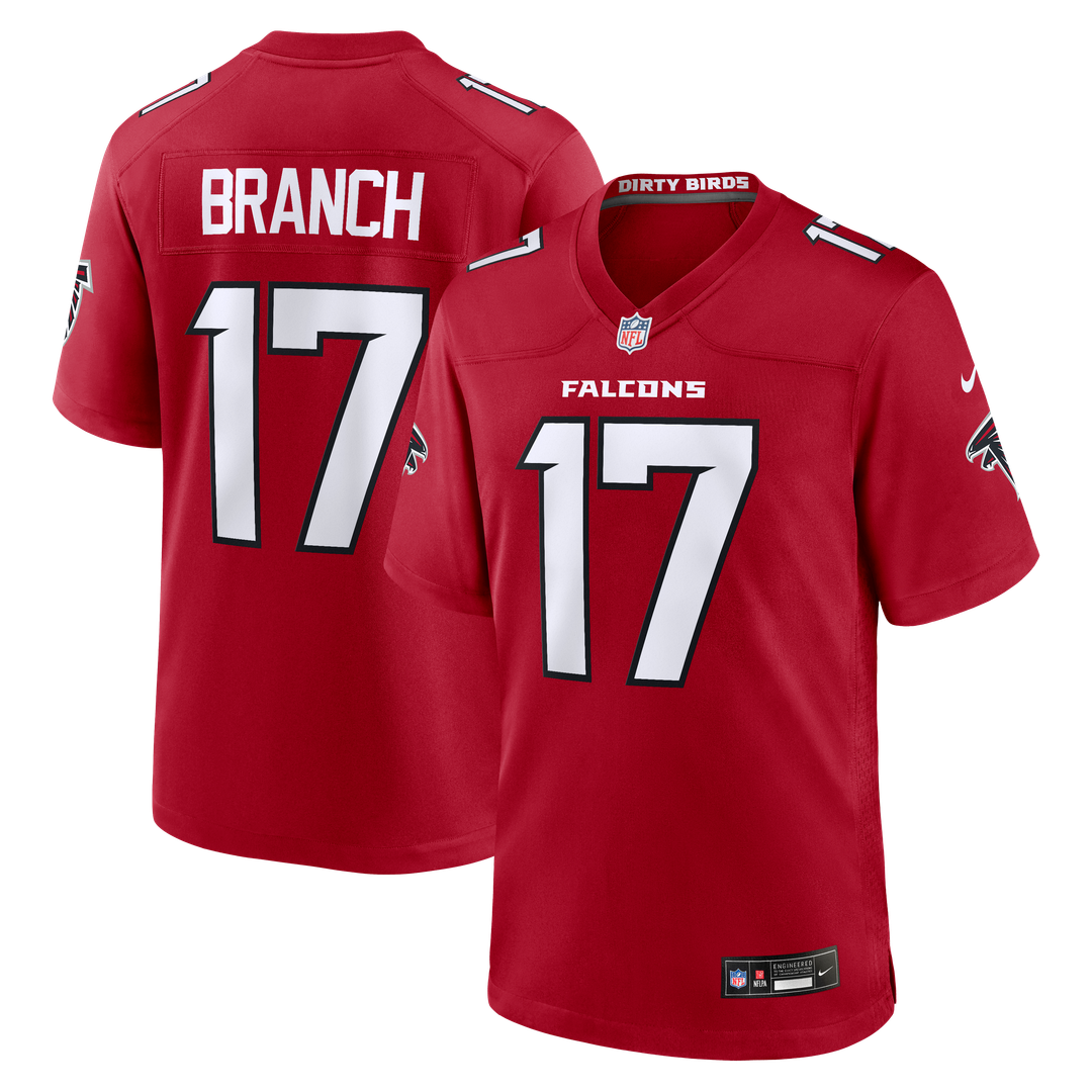 Zachariah Branch Atlanta Falcons Game Jersey - Red