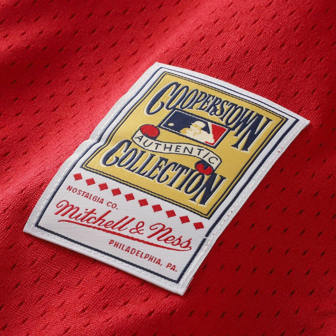 Cincinnati Reds Barry Larkin Mitchell & Ness Black Cooperstown Collection Mesh Batting Practice Button-Up Jersey