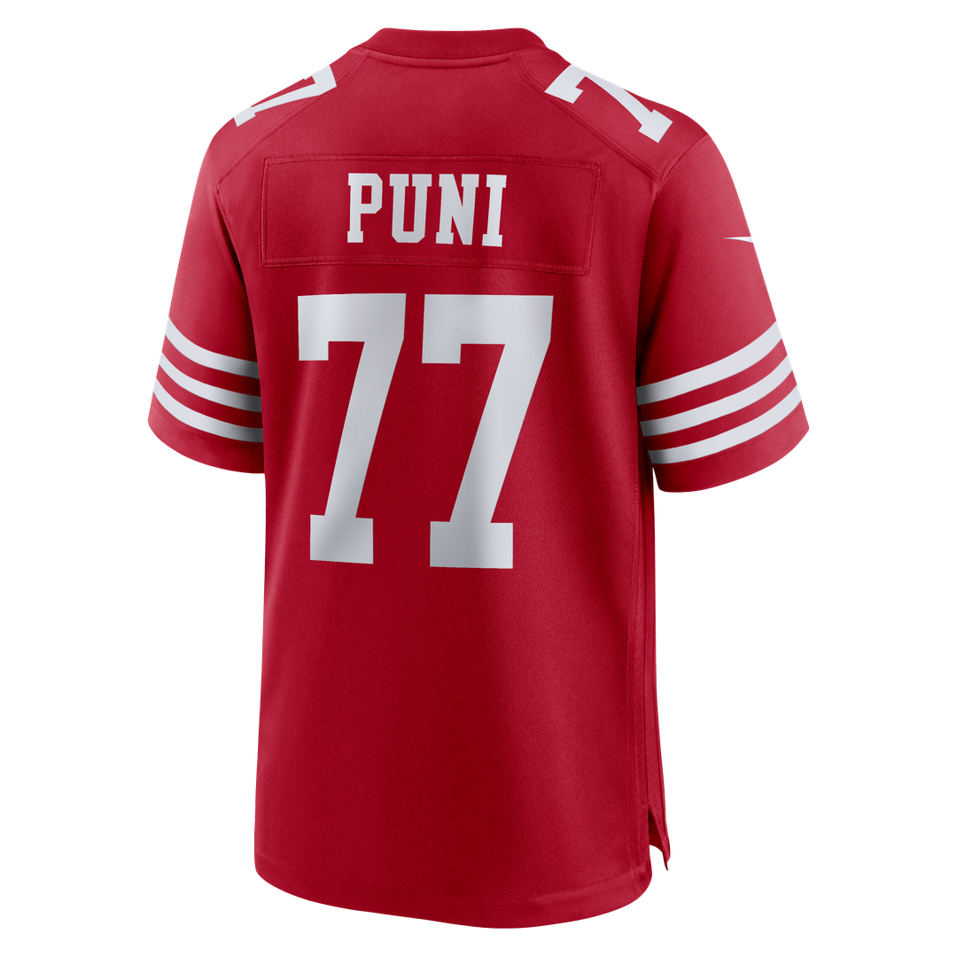 Dominick Puni San Francisco 49ers Game Jersey - Scarlet