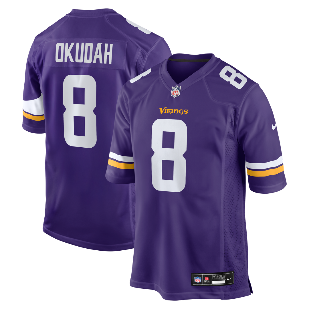 Jeff Okudah Minnesota Vikings Game Jersey - Purple