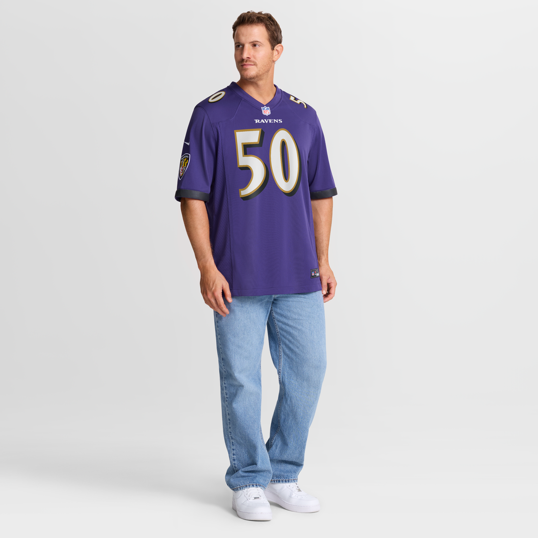 Adisa Isaac Baltimore Ravens Game Jersey - Purple