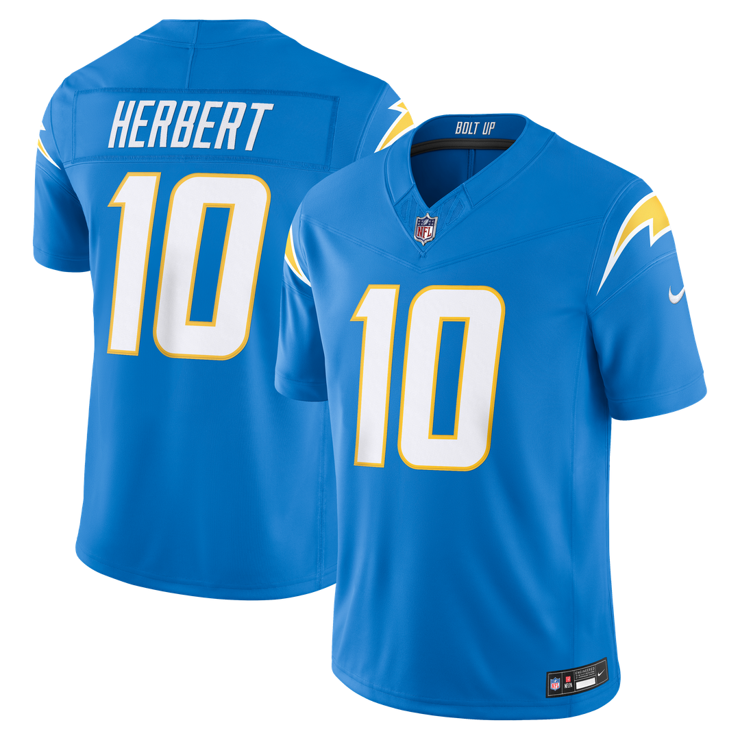 Justin Herbert Los Angeles Chargers Alternate Super Chargers Vapor F.U.S.E. Stitched Limited Jersey - Navy