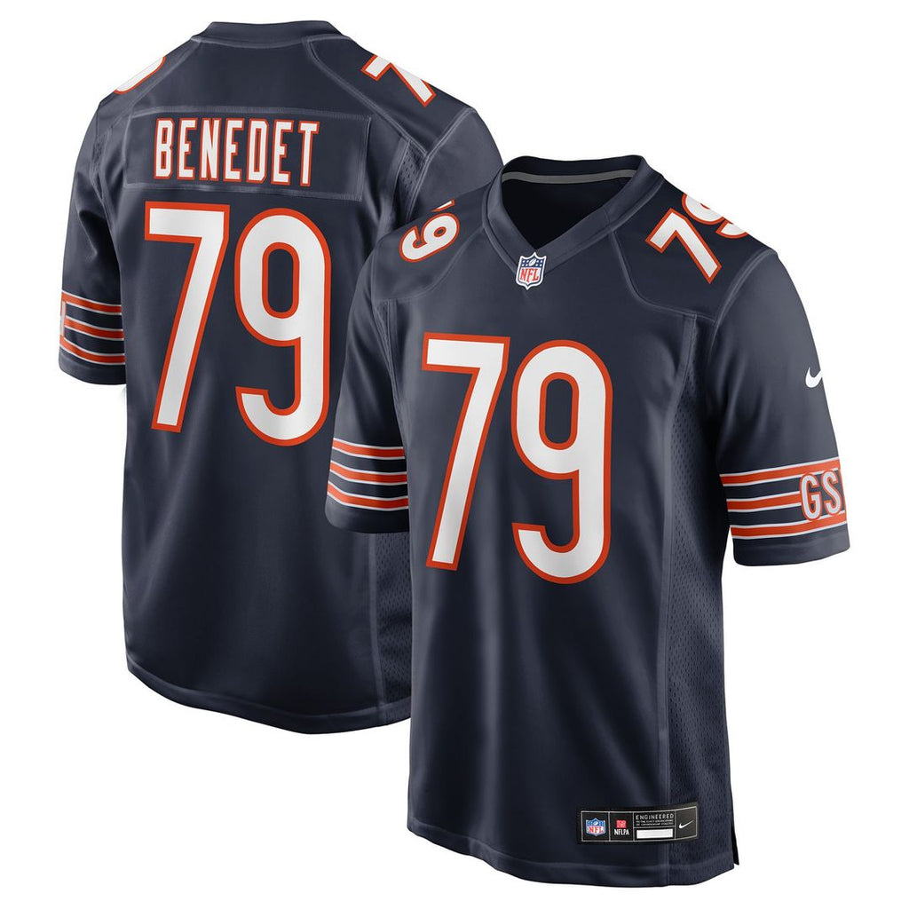 Theo Benedet Chicago Bears Game Jersey - Navy
