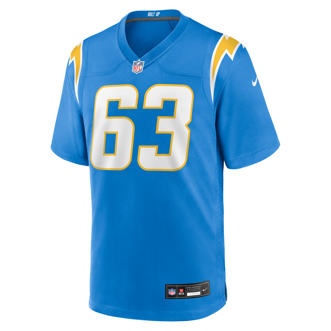 Tyler Biadasz Los Angeles Chargers Game Jersey - Powder Blue
