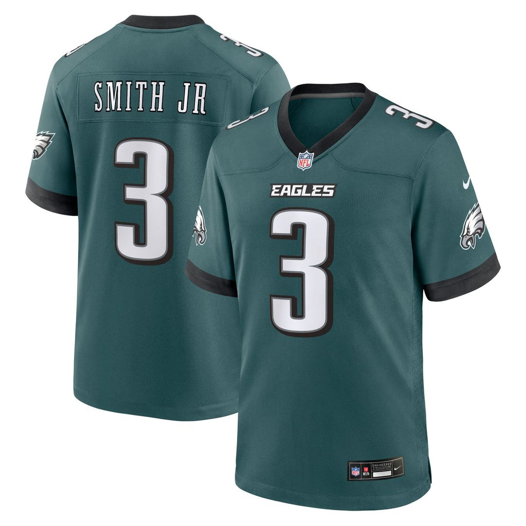 Nolan Smith Jr. Philadelphia Eagles Game Jersey - Midnight Green