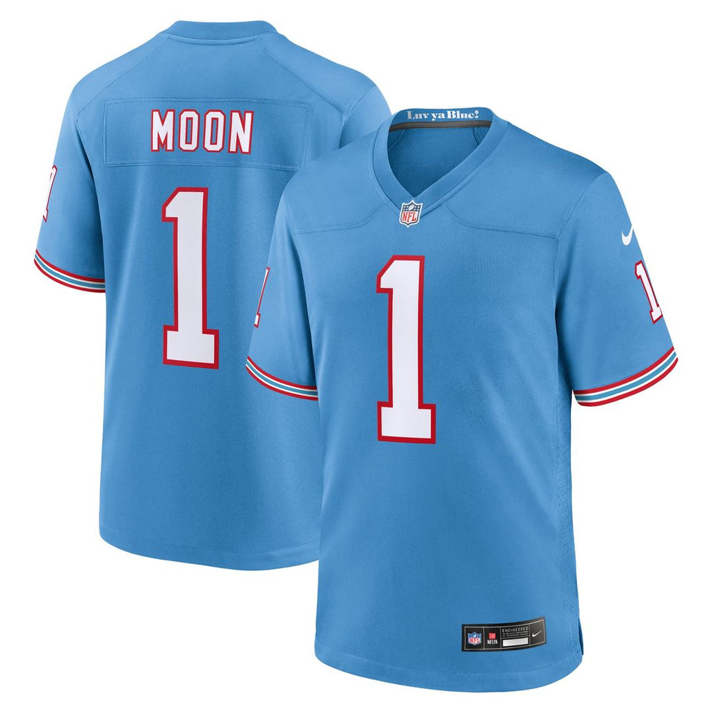 Warren Moon Tennessee Titans Alternate Game Jersey - Light Blue