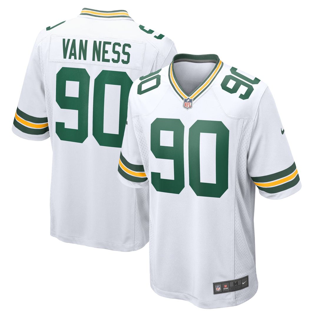 Lukas Van Ness Green Bay Packers Game Jersey - White