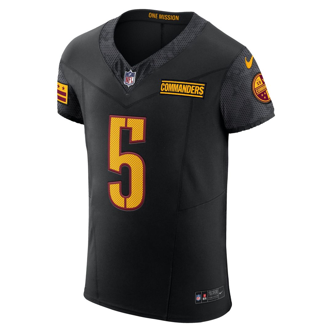 Jayden Daniels Washington Commanders Alternate Vapor F.U.S.E. Elite Jersey - Black