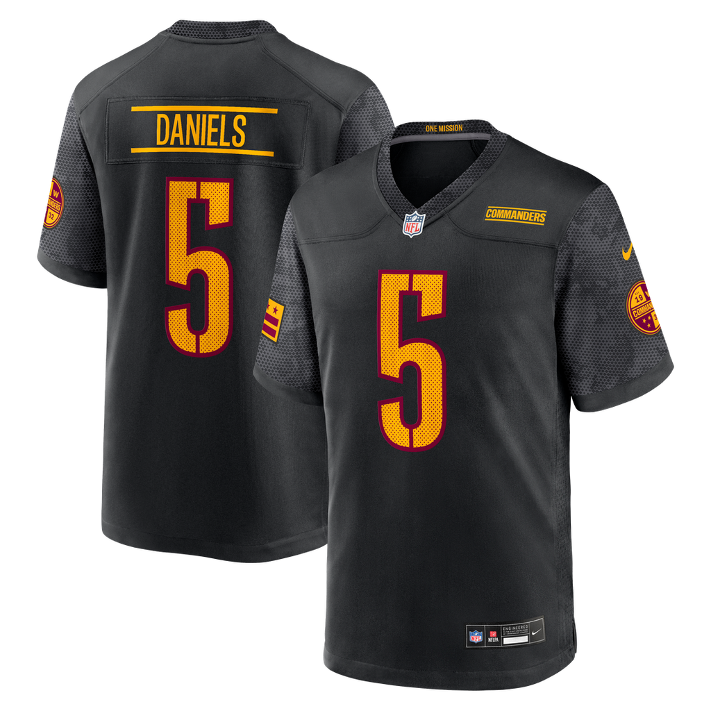 Jayden Daniels Washington Commanders Alternate Game Jersey - Black