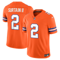 Pat Surtain II Denver Broncos Alternate Mile High Collection 1977 Throwback Vapor F.U.S.E. Stitched Limited Jersey - Orange