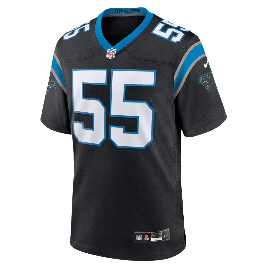 Maema Njongmeta Carolina Panthers Game Jersey - Black