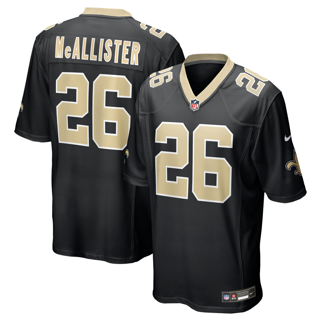 Deuce McAllister New Orleans Saints Game Jersey - Black