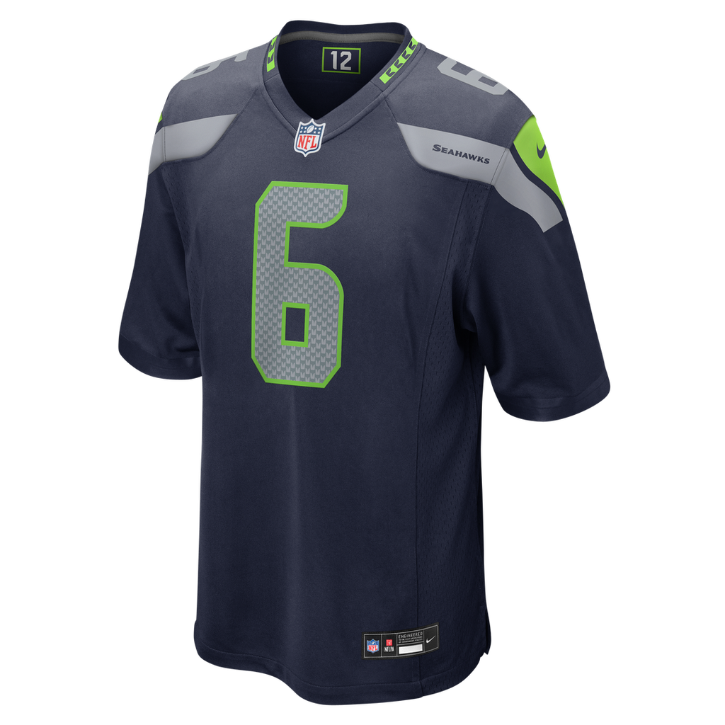 Jalen Milroe Seattle Seahawks Game Jersey - College Navy