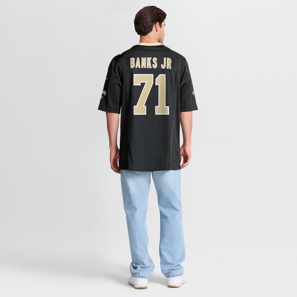 Kelvin Banks Jr. New Orleans Saints Game Jersey - Black