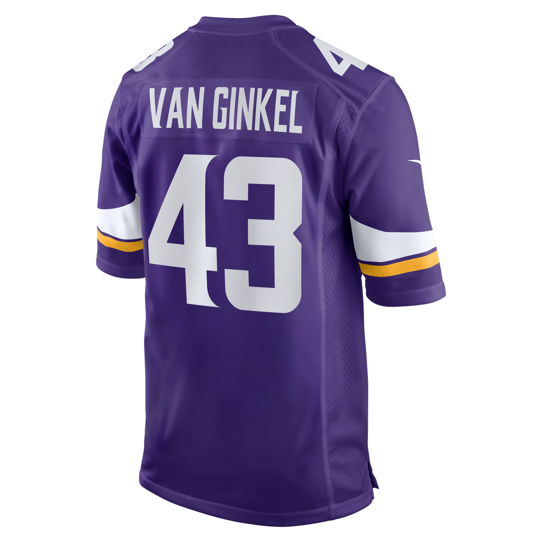 Andrew Van Ginkel Minnesota Vikings Game Jersey - Purple